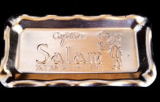 Cendrier Salam Cafetière en aluminium doré vintage 1960