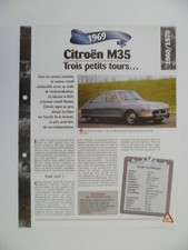 CARTE FICHE AUTO CITROEN M35