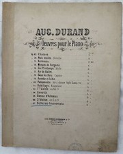 Auguste Durand Scherzo Impromptu 1880 Musique Partitions Piano Op. 62