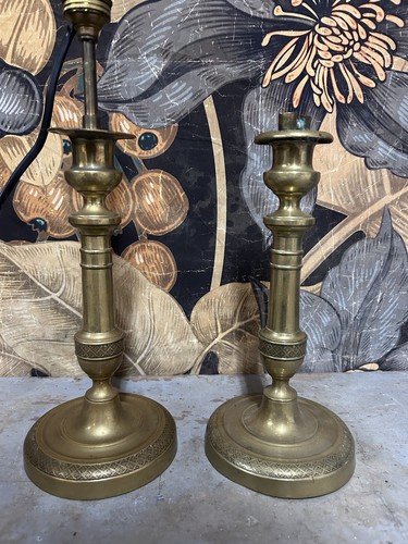 Paire bougeoir bronze - de,