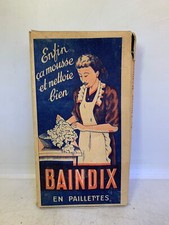 ANCIENNE BOITE PUBLICITAIRE DE MARQUE BAINDIX EN CARTON