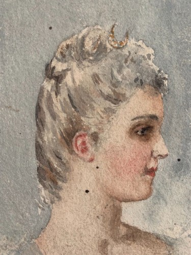 Aquarelle portrait femme - portrait,