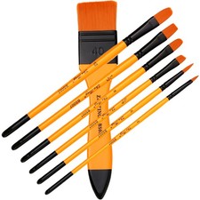  7 Pcs Matériel De Peinture À L'aquarelle Pinceau Pinceaux D'artiste