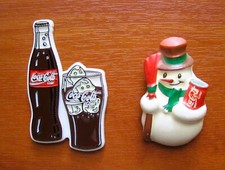 Lot de 2 magnets publicitaire COCA COLA / collection aimant frigo vintage