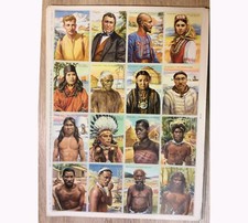 BON POINT - PLANCHE 16 IMAGES CHROMOS - Races Humaines - ANCIEN - VINTAGE