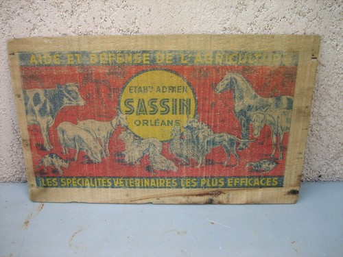 Ancienne plaque bois - ancienne,