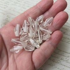 18 Perles Cristal De Roche Ancien 110 cts Superbe Idéal Pour Création Bijou