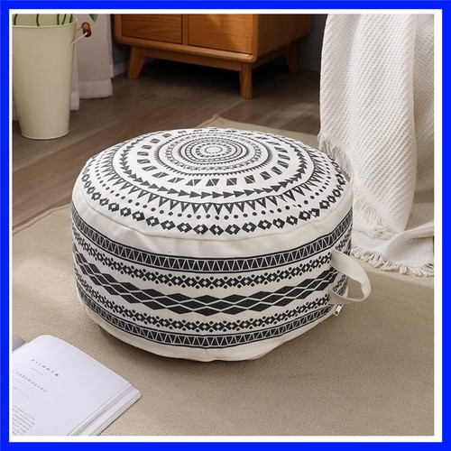 Unstuffed round pouf - unstuffed,