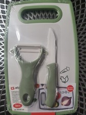 Set éplucheur légumes + couteau céramique + planche à découper ALPINA SUISSE