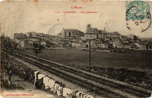 Cpa aude capendu - capendu, vue