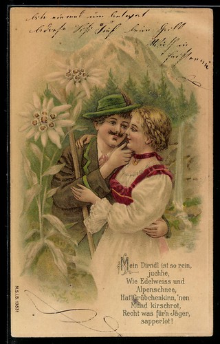 Carte postale couple avec