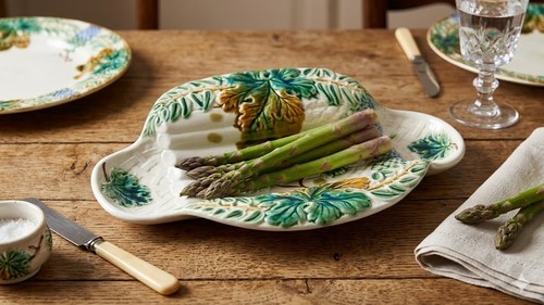 Ancien plat asperges - asperges, salins