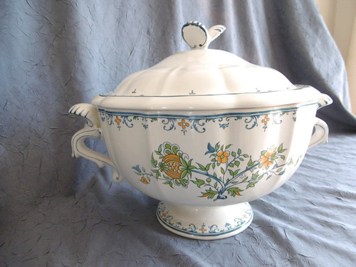 Soupiere faience gien - soupiere, decor