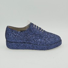 Chaussures Femme Anniel 38 Sandales Bleues Paillettes Tissu 114ABD