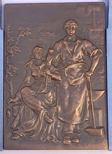 MÉDAILLE PLAQUE EN BRONZE PAR DUBOIS MEDAL ART