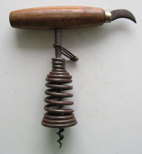 rare ancien ire bouchon à ressort avec système et couteau coupe muselet