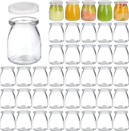 Pots verre 4oz couvercles - pots,
