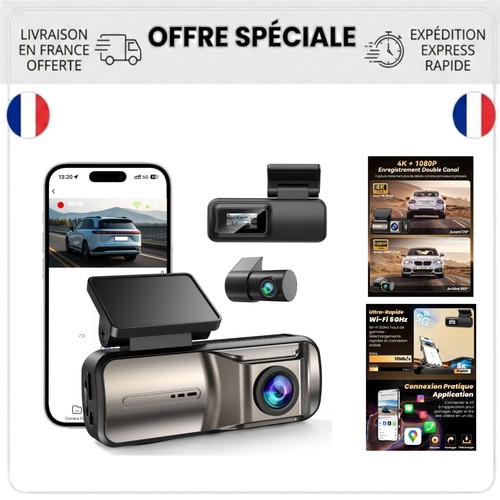 Dashcam voiture 1080p - voiture, 4k+1080p