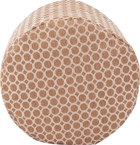 Gold round pouf - round,