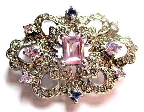 Ancienne broche argentée