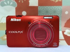 Appareil photo numérique Nikon COOLPIX S6300 rouge zoom 10x testé au Japon pr...