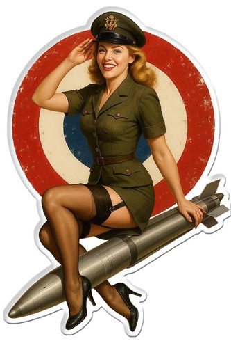 Sticker pinup bombe bomb - pinup,