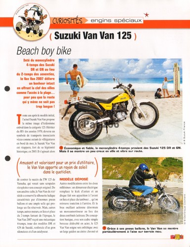 Fiche moto suzuki van - moto, :