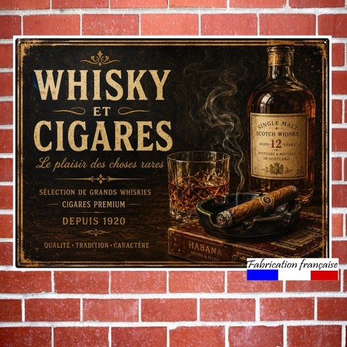 Plaque aluminium vintage