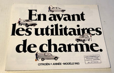 Notice Commerciale CITROEN En Avant les Utilitaires de Charme - 1983 - Bel Etat.