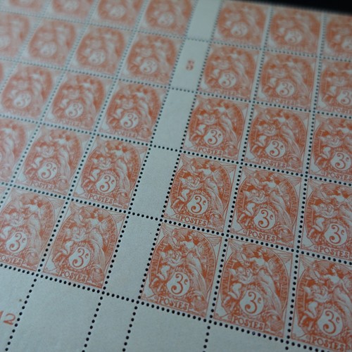 Feuille timbres type blanc - feuille,