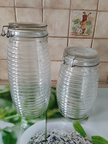 Lot bocaux striés - lot, 2