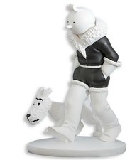 Figurine Tintin aviateur et Milou Noir et Blanc - NEUF - Photo conforme !
