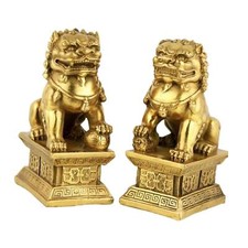 1 paire de statues de lion de