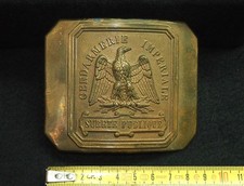 PLAQUE SECOND EMPIRE - GENDARMERIE IMPÉRIALE - SURETÉ PUBLIQUE - COMPLÈTE - 90mm