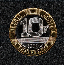 10 FRANCS 1990 GENIE FDC SORTI DU COFFRET FLEURS DE COINS