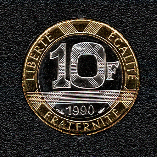 Francs 1990 genie fdc sorti - francs,