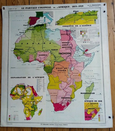 Superbe grande carte scolaire - grande,
