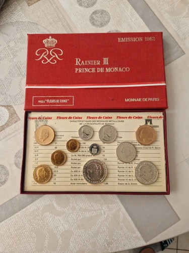 Monnaies monaco 1982 coffret - monnaies,