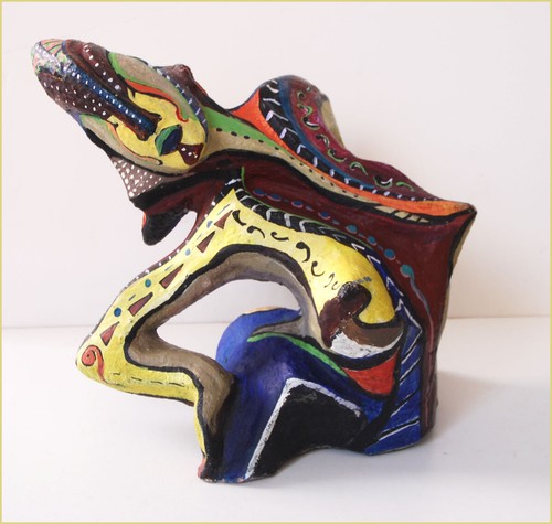 Statuette terre cuite buste - ,