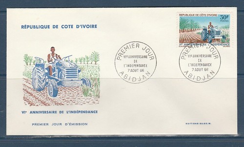 Cote ivoire enveloppe 1er - d'ivoire,