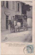 Carte postale ancienne – Île d’Oléron – Vieille Diligence – 24 avril 1904 – tran