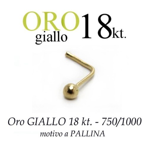 Piercing nez jaune 18 - or,
