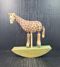 Hoff Intérieur Girafe En Bois Mobile À Bascule Décoré À La Main Cm 14 X 16