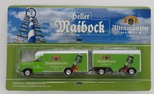 GRELL HO 1/87 CAMION TRUCK TRAILER 1956 MAN BÜSSING 5000 ALTENMÜSTER MAIBOCK BOX