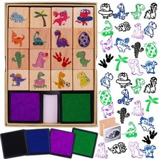16 Dinosaure Tampons en Bois
