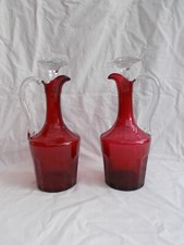 PAIRE CARAFE AIGUIERE CRISTAL