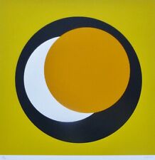 Geneviève Claisse 1935-2018 " Cercle Orange/Noir " Main Signée Français