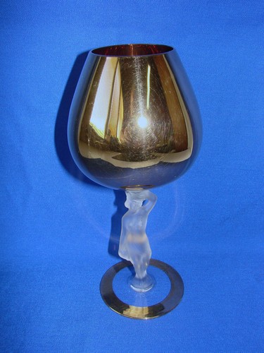 Ancien verre pied en - ancien, à