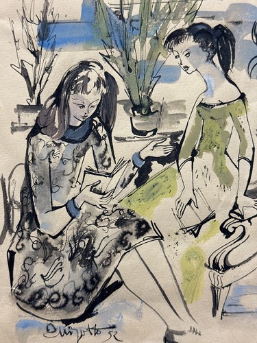 Ancien dessin 1952 jeunes - 1952,