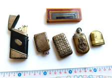 Lot Briquet boite a allumette Pyrogène Vesta Case Anciens antique old match safe